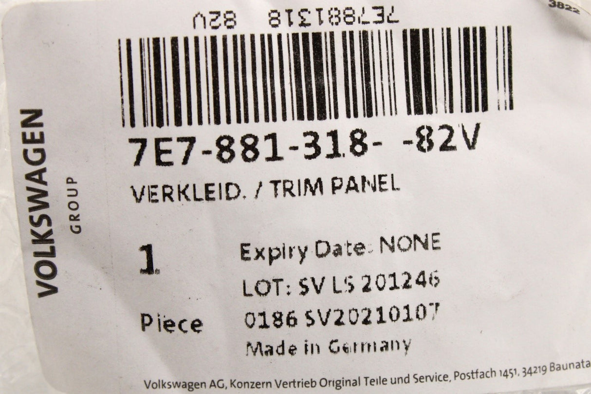 VW Transporter Cali T5 T5.1 T6 T6.1 swivel seat frame trim 7E7881318 82V