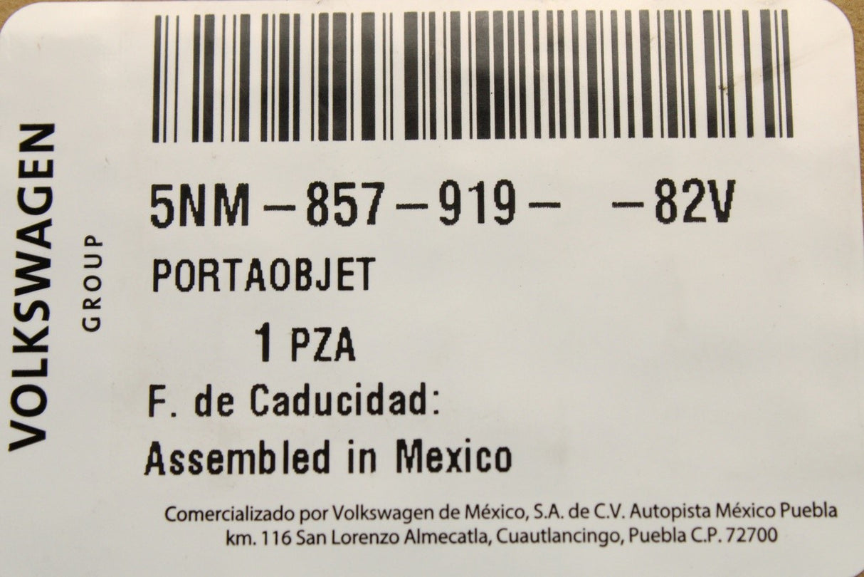 VW Tiguan Allspace 18-on dash stowage compartment (right) 5NM857919 82V