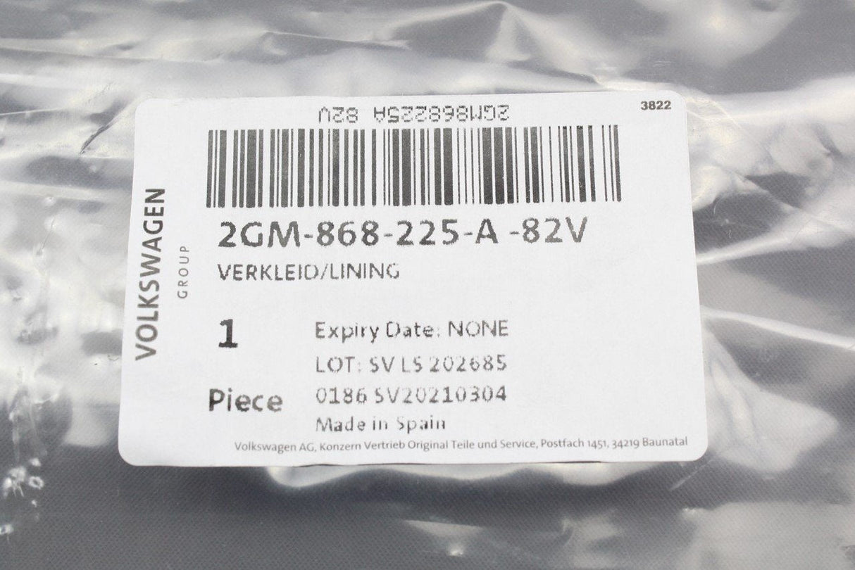 VW T-Cross 2019-on interior lower A pillar trim (centre left) 2GM868225A 82V