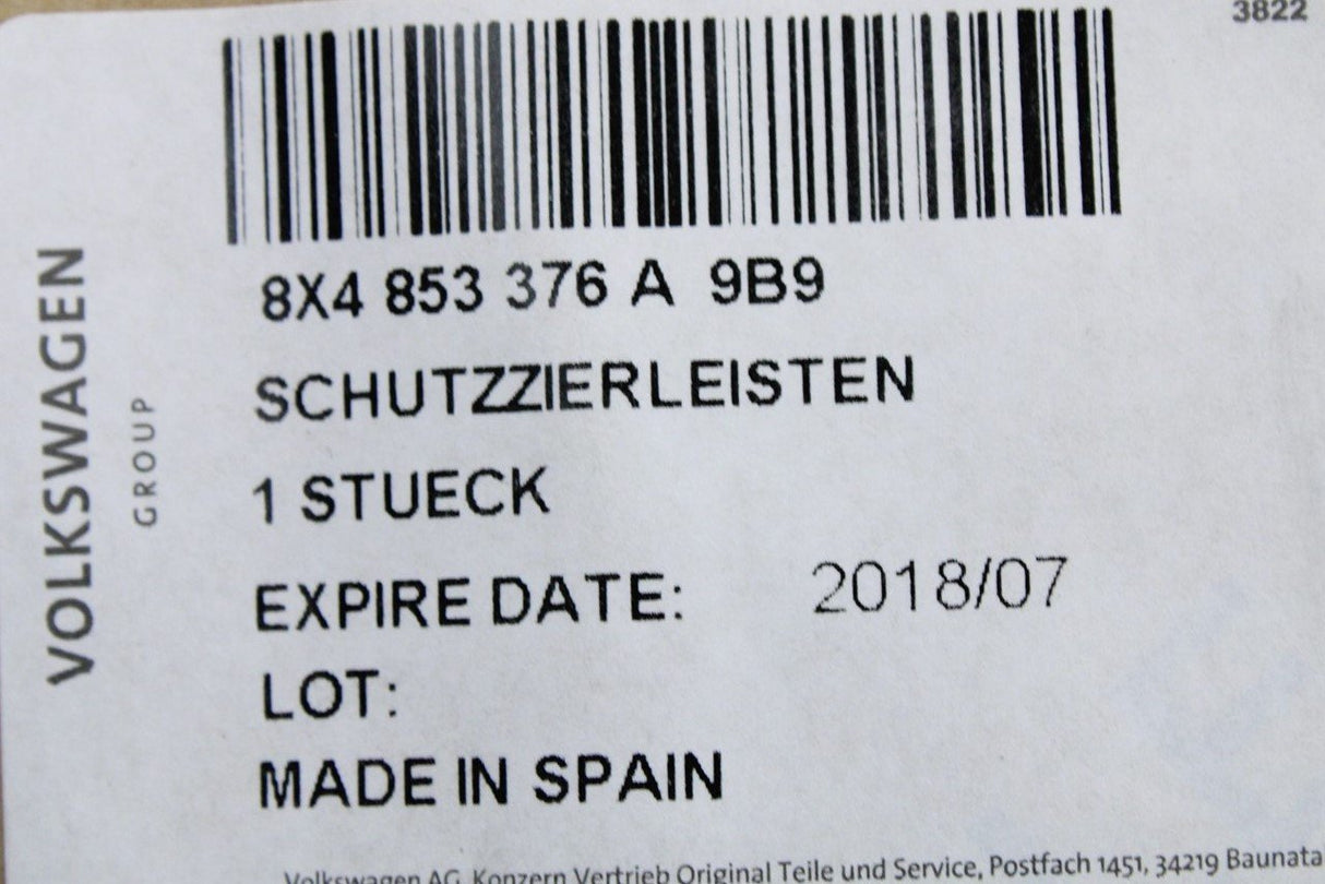 Audi A1 2011-2018 sill trim strip (rear right) 8X4853376A 9B9