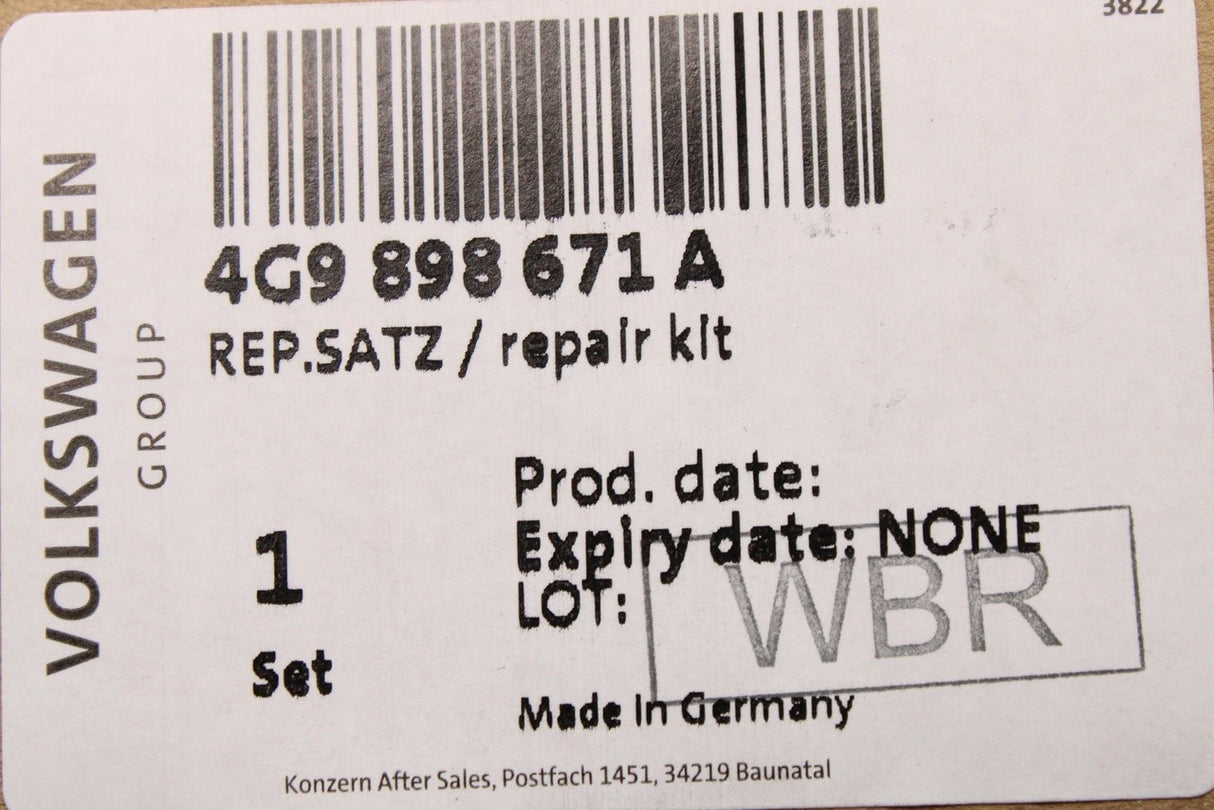 Audi A6 S6 RS6 11-18 wind deflector spring glide repair kit 4G9898671A