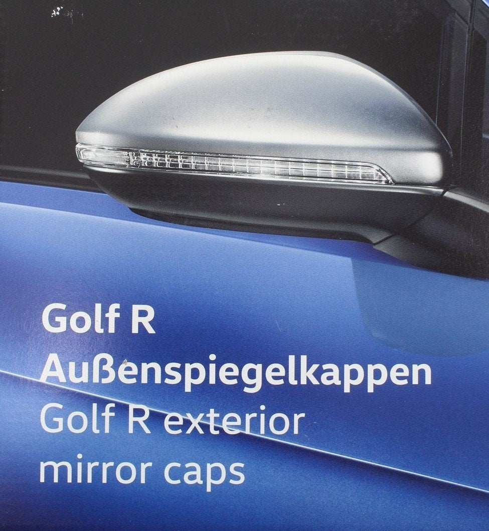 VW Golf MK7 MK7.5 R Style wing mirror cap set matt chrome 5G0072530