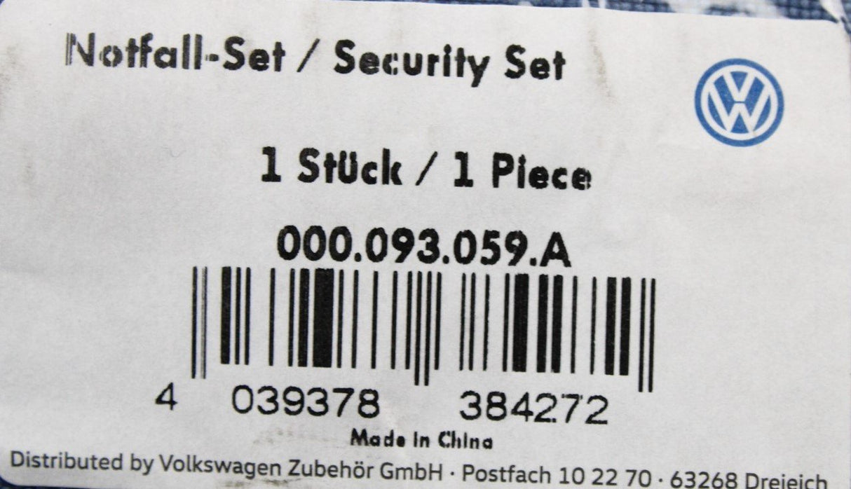 VW Emergency breakdown safety kit 000093059A