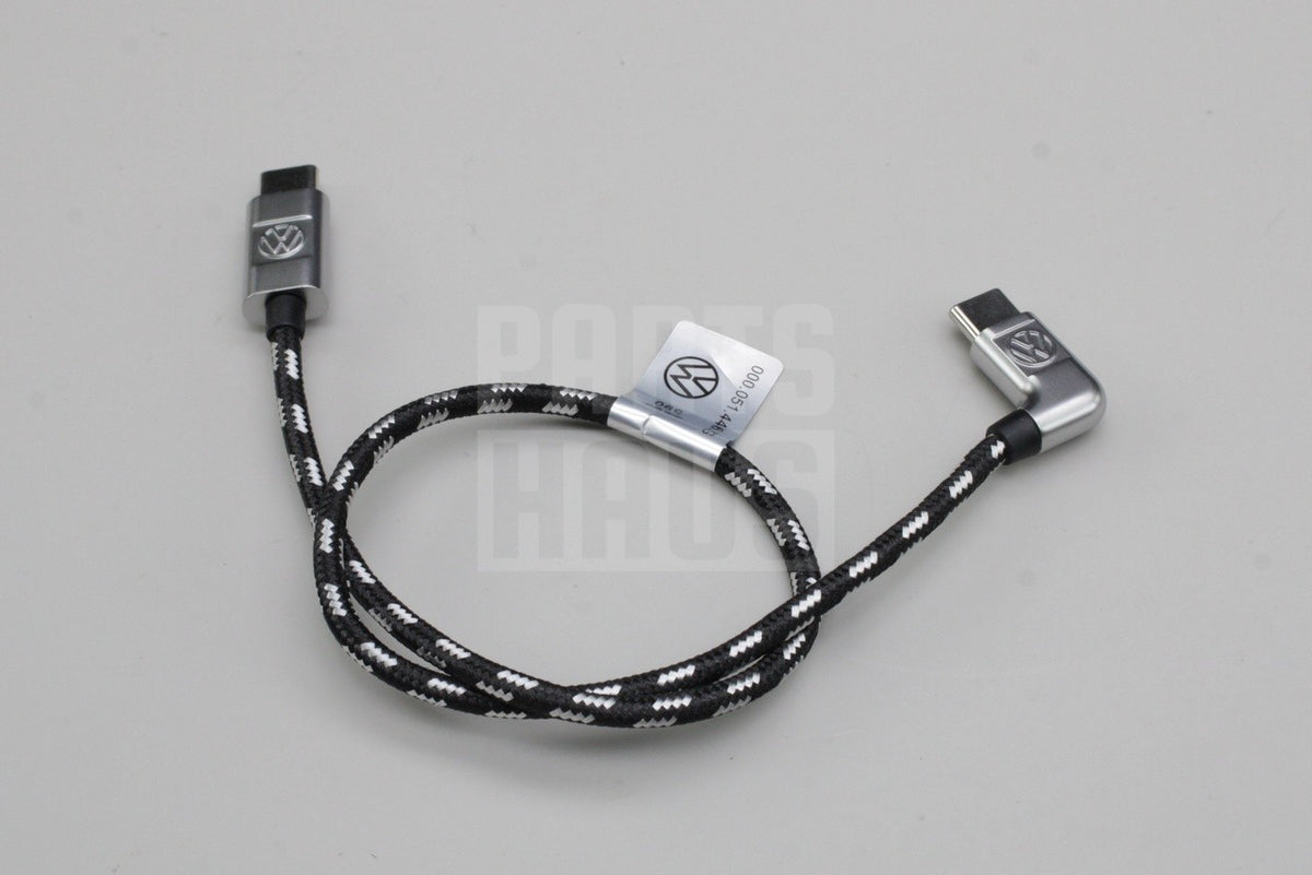VW Volkswagen USB-C to USB-C braided media in cable (30cm) 000051446BG