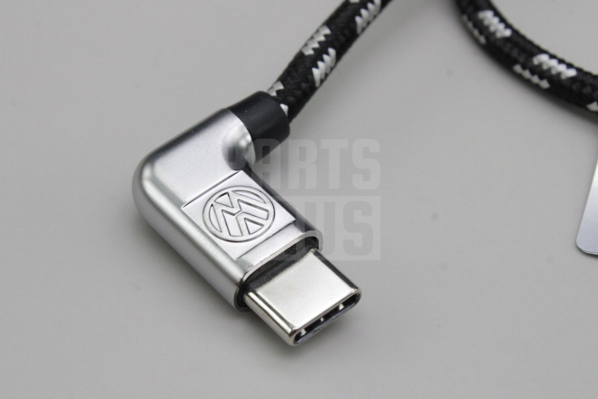 VW Volkswagen USB-C to USB-C braided media in cable (30cm) 000051446BG