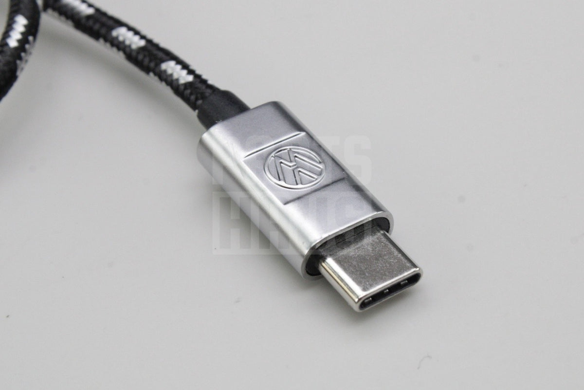 VW Volkswagen USB-C to USB-C braided media in cable (30cm) 000051446BG