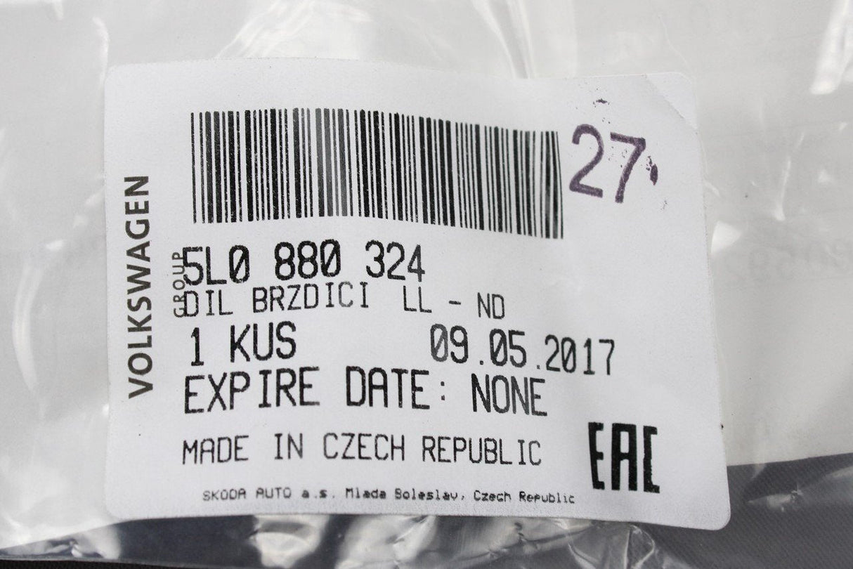 Skoda Yeti 2010-2018 Glove box dampener brake element 5L0880324