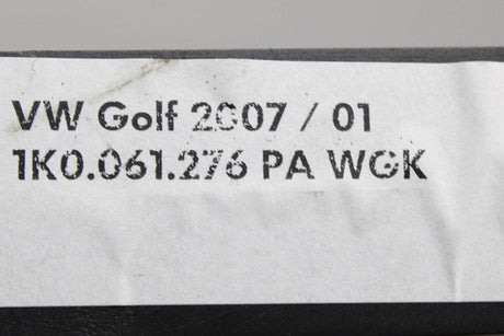 VW Golf MK5 MK6 Scirocco rear carpet floor mats set 1K0061276PA WGK