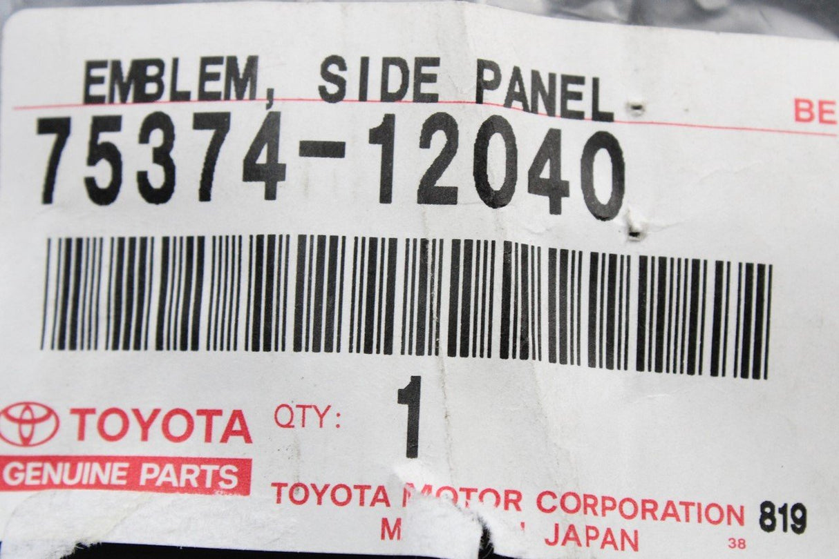 Toyota Hybrid side panel badge 75374-12040