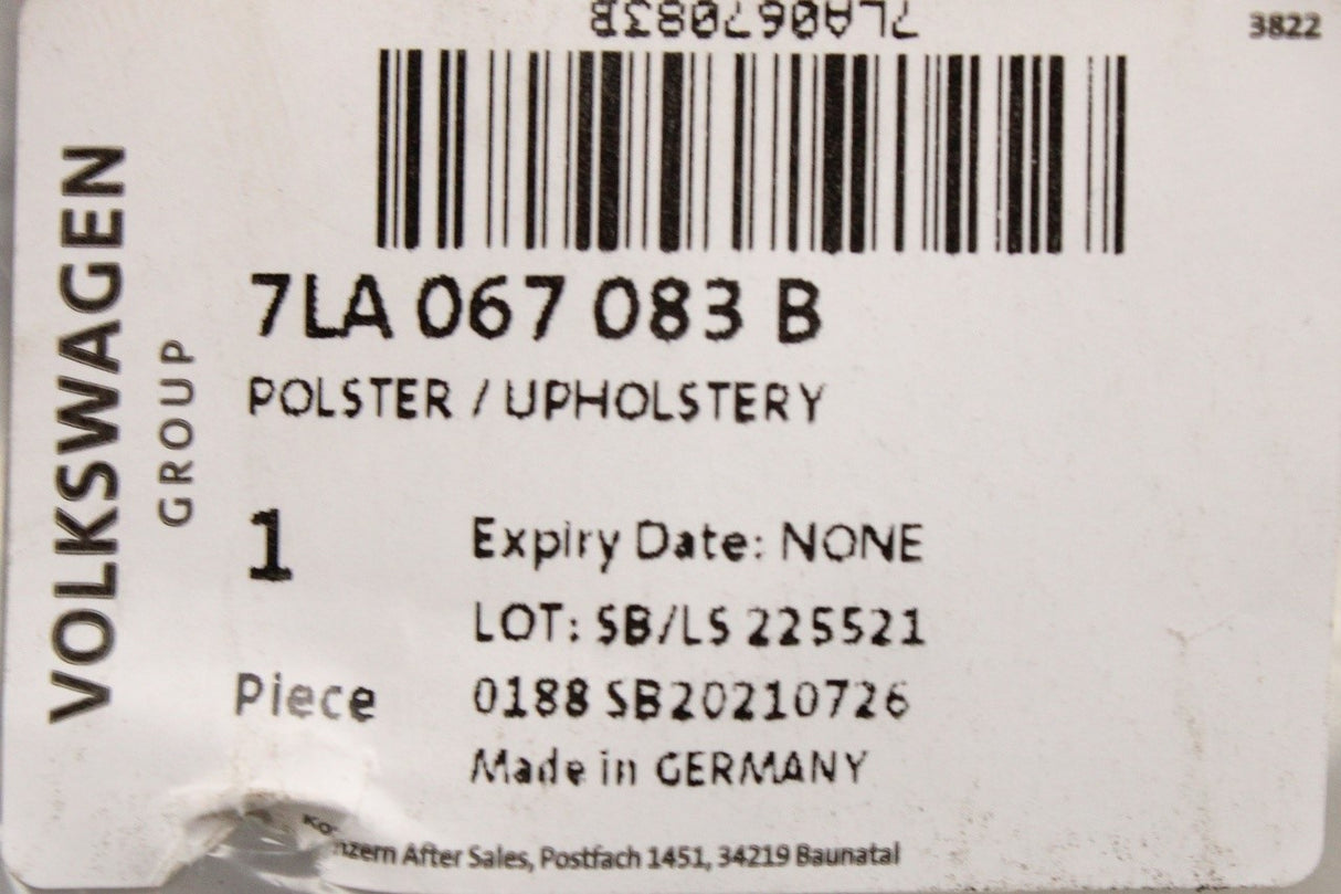 VW California T6.1 20-on bed mattress upholstery 7LA067083B