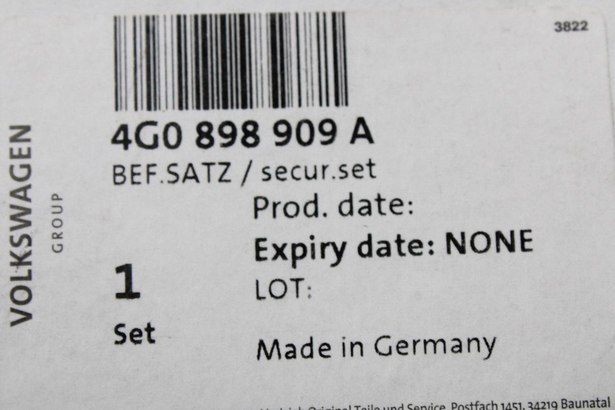 Audi A6 A7 2011-2018 side skirt securing adhesive tape 4G0898909A