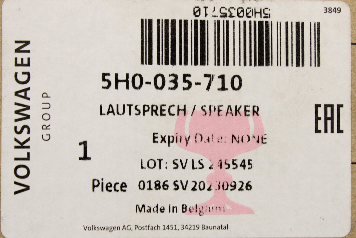 VW Golf MK8 ID.Buzz 2020-on rear wide-band loud speaker 5H0035710