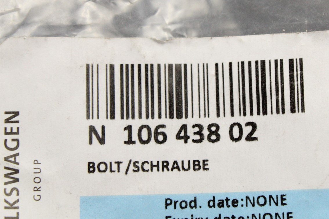 VW Golf MK8 Skoda SEAT Leon engine mount bolt M10x90 (front) N10643802
