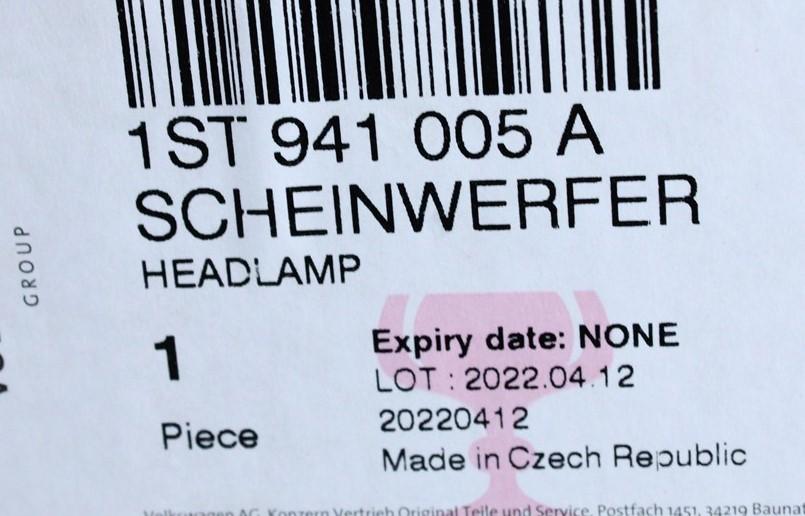 Skoda Citigo 2012-on headlight with LED DRL RHD (left) 1ST941005A