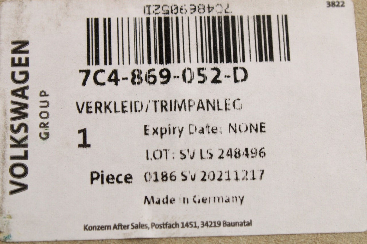 VW Grand California 2017-on sliding door roof trim (LWB) 7C4869052D