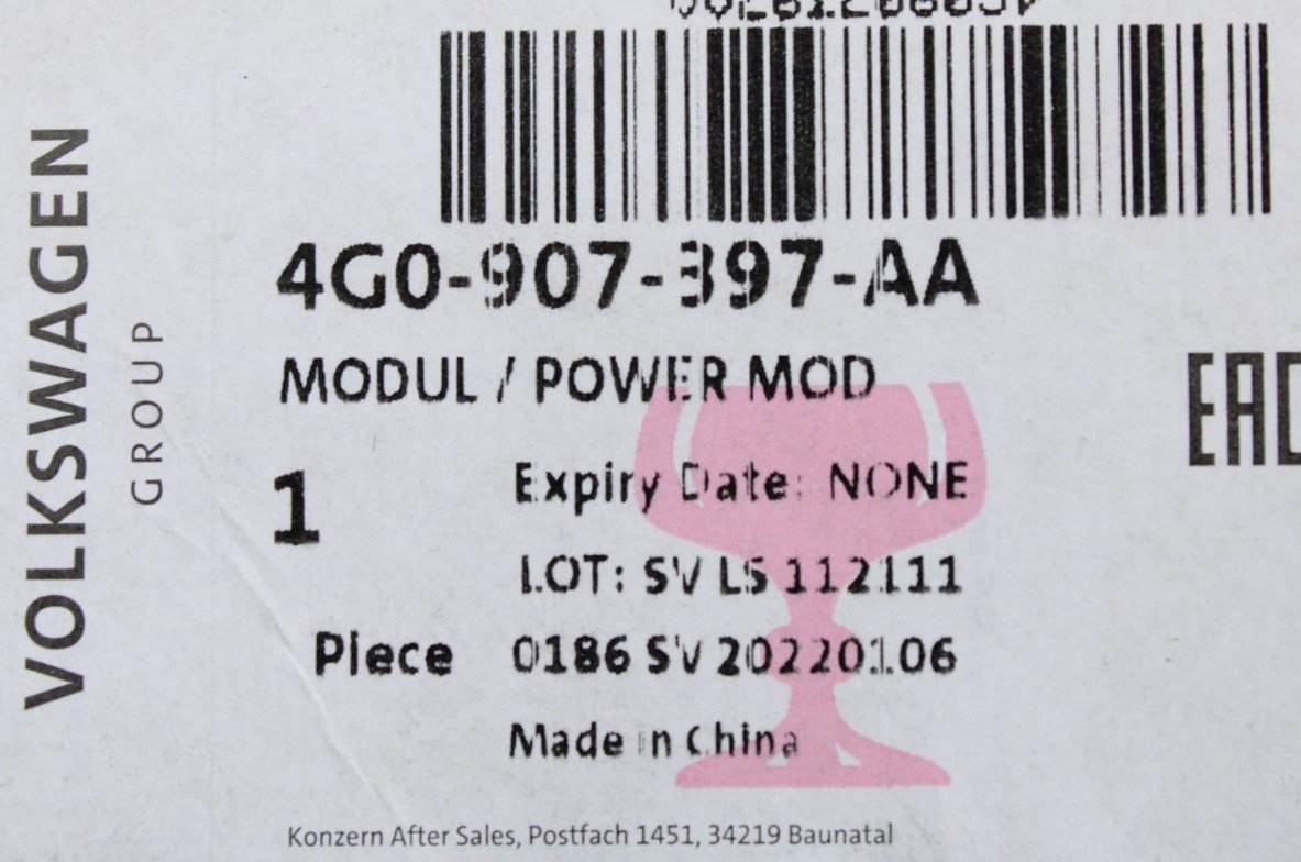 Audi A3 S3 2017-2020 Power module for day driving lights 4G0907397AA