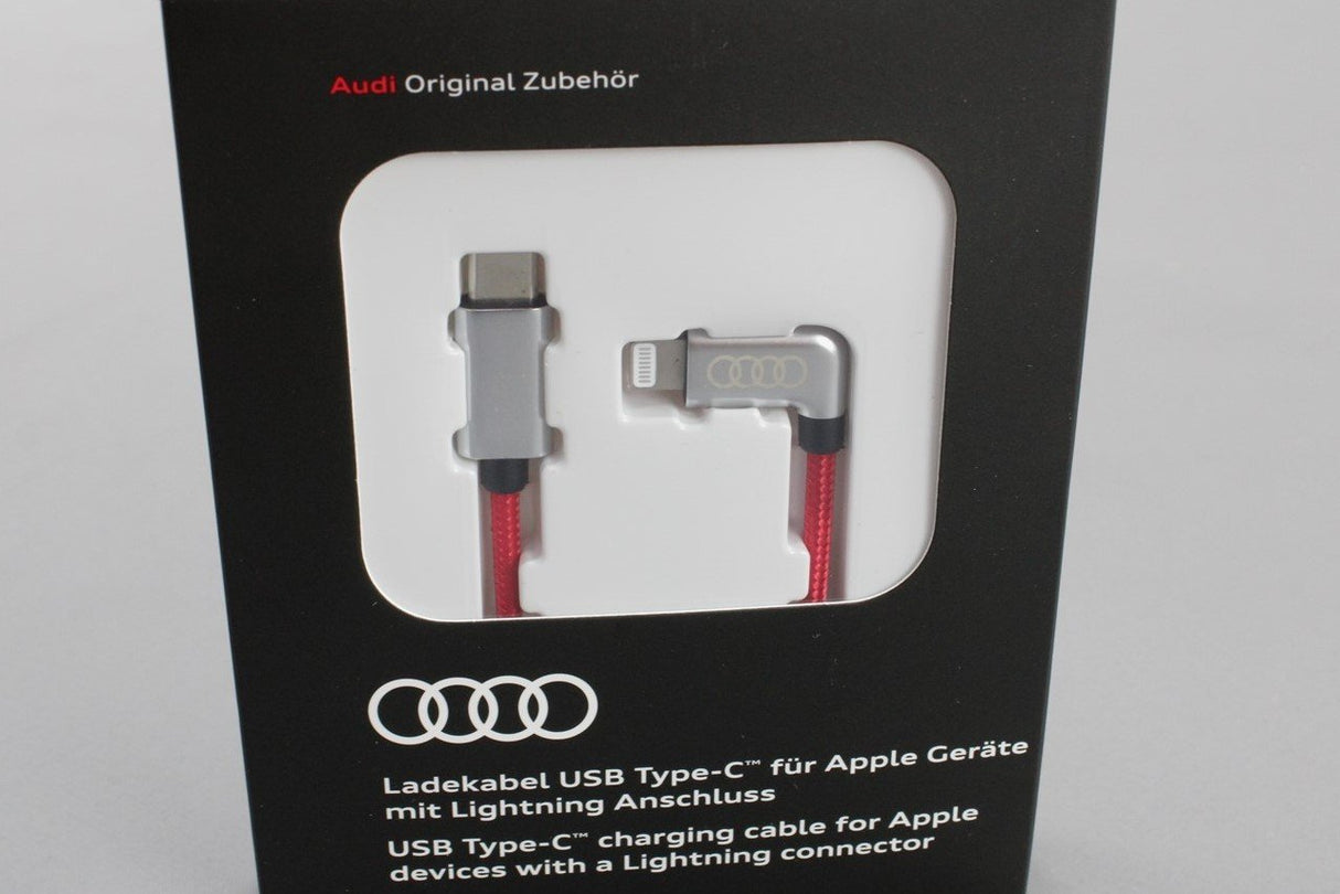Audi USB-C to Apple Lightning Charging cable (Red/Silver) 8S0051435K