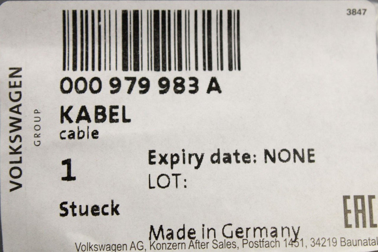 VW Audi Skoda SEAT electrical repair cable 10M (1.5mm) 000979983A