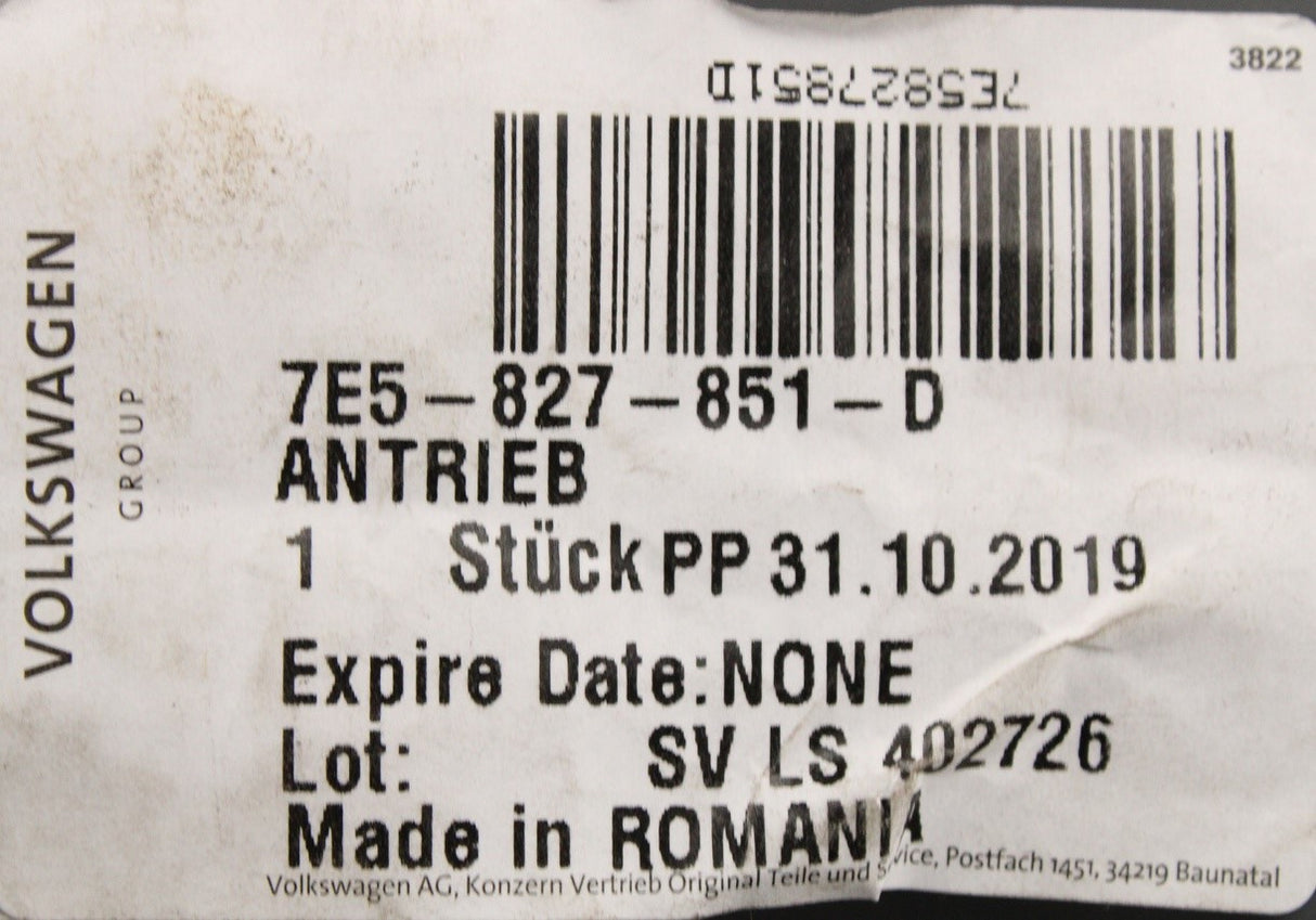 VW Transporter T6 T6.1 rear lid tailgate drive unit (x1) 7E5827851D