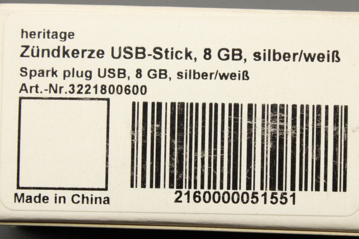 Audi Heritage 8GB spark plug USB stick 3221800600