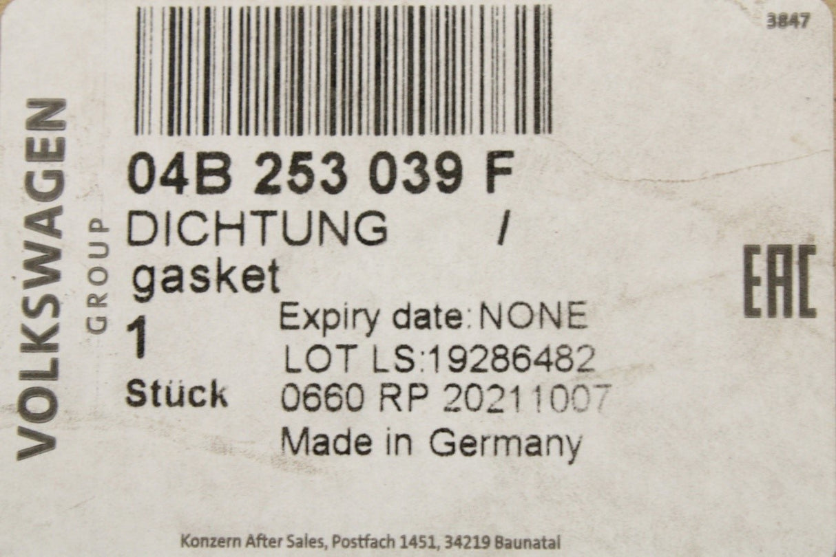 VW Polo Audi A1 Skoda Rapid 1.4 TDI exhaust manifold gasket 04B253039F