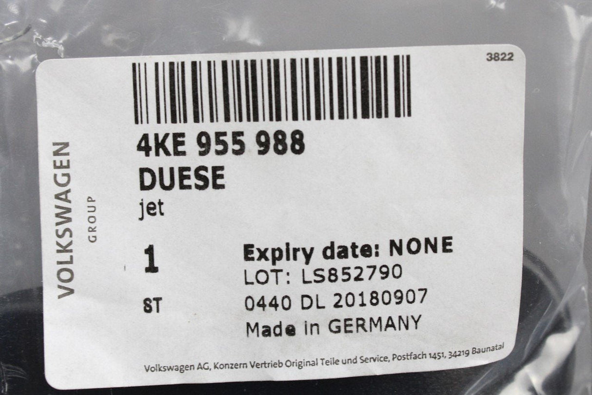 Audi e-Tron 2019-Onward Windscreen heated washer jet (right) 4KE955988