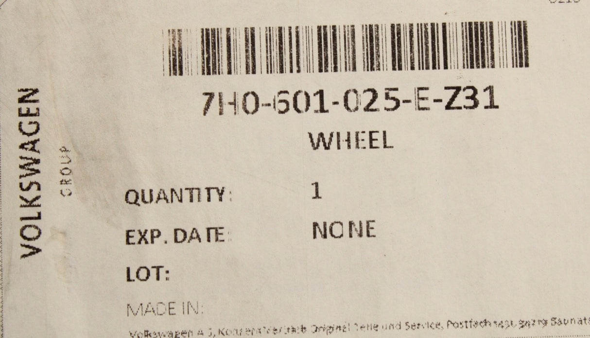 VW Transporter T5 T5.1 16" Miyato alloy wheel (chrome) 7H0601025E Z31