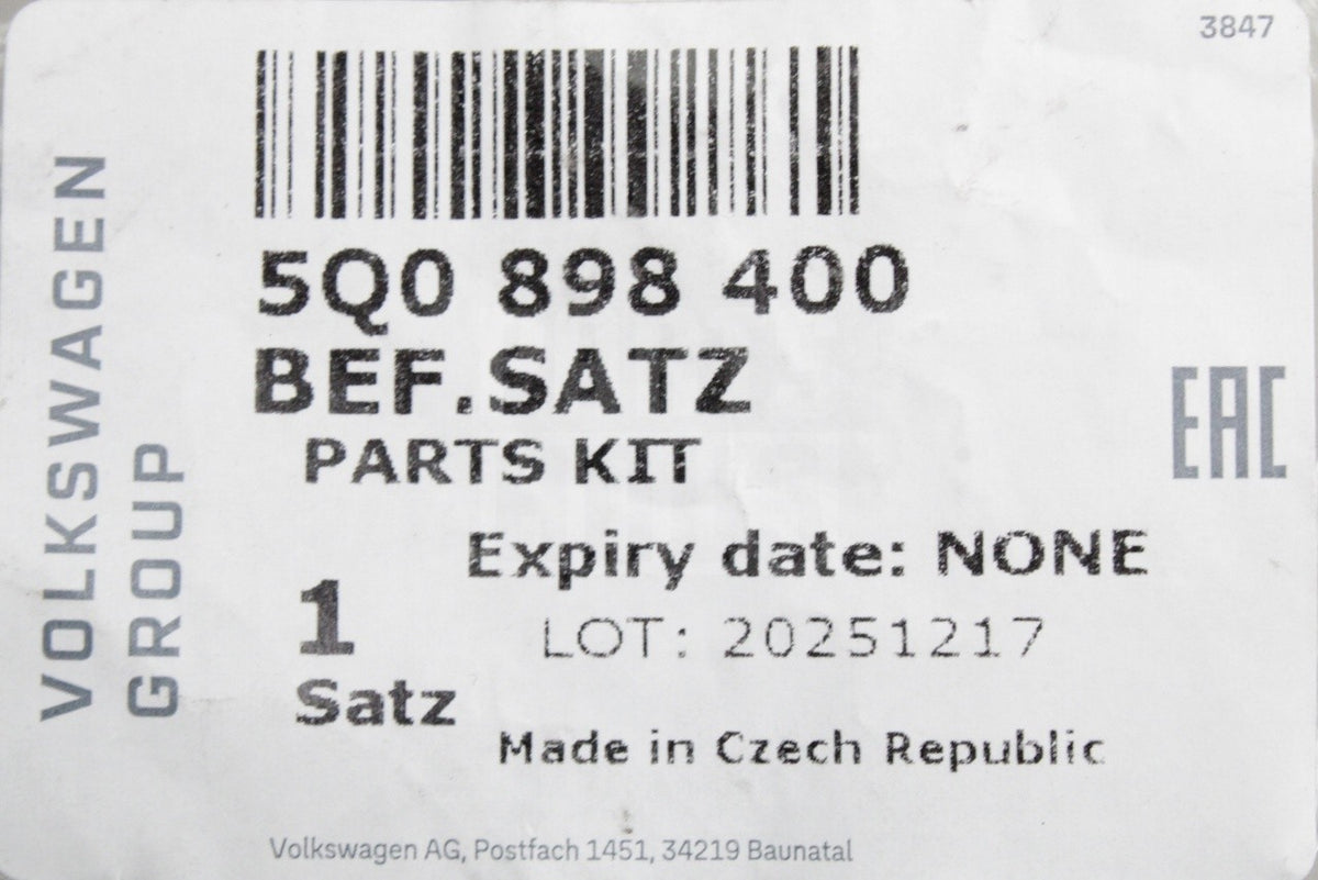 VW Audi Skoda SEAT heater matrix attachment parts clamp kit 5Q0898400
