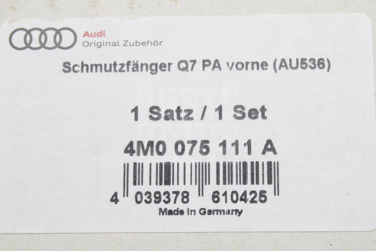 Audi Q7 2016-on accessory mud flaps (front & rear) 4M0075101A/111A