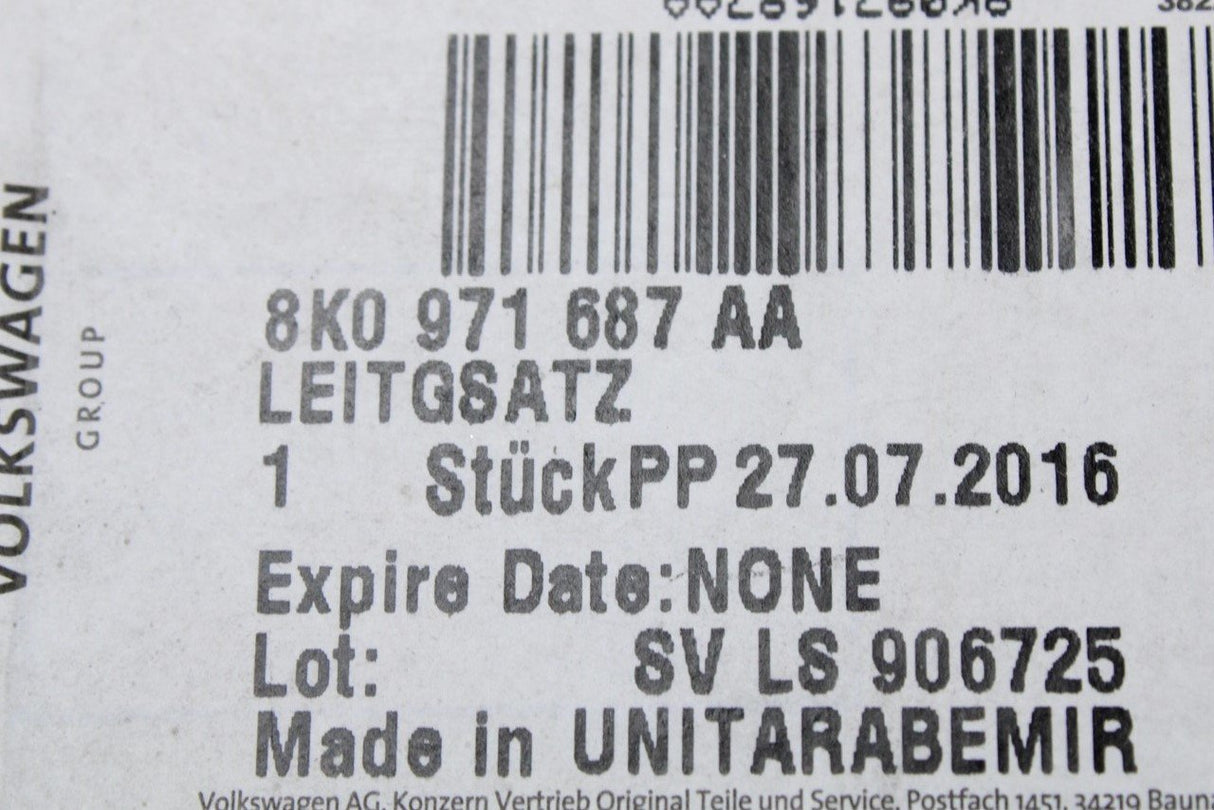 Audi A4 2008-2012 door wiring harness (rear left) 8K0971687AA