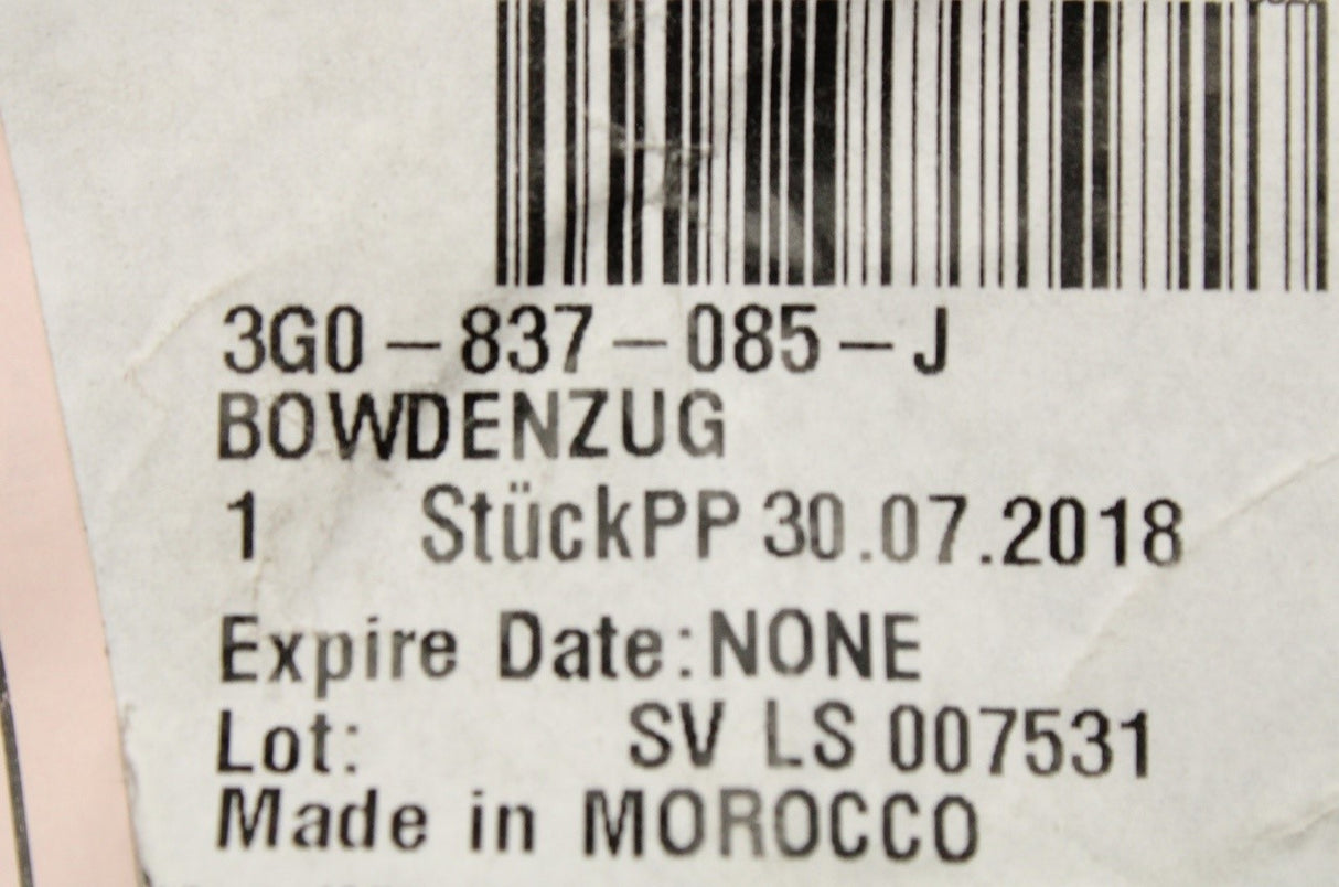 VW Passat B8 2015-2024 door bowden cable (front left) 3G0837085J