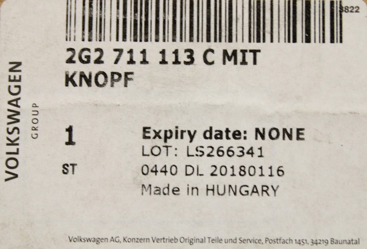 VW Polo AW 2018- on manual gear shift knob and boot 2G2711113C MIT