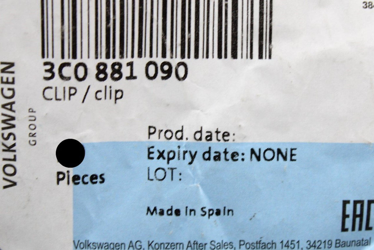 VW Audi Skoda SEAT head / curtain airbag retainer clip (x1) 3C0881090