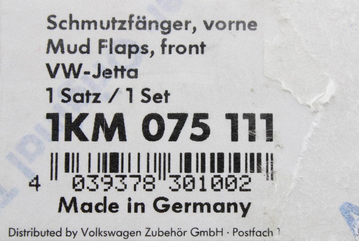 VW Jetta 2006-2011 accessory front mud flaps (front) 1KM075111