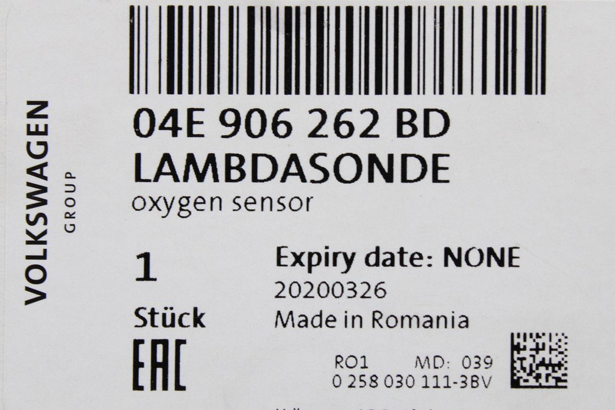 VW Beetle Golf Cabrio Jetta Skoda Yeti 1.2 TSI oxygen sensor 04E906262BD