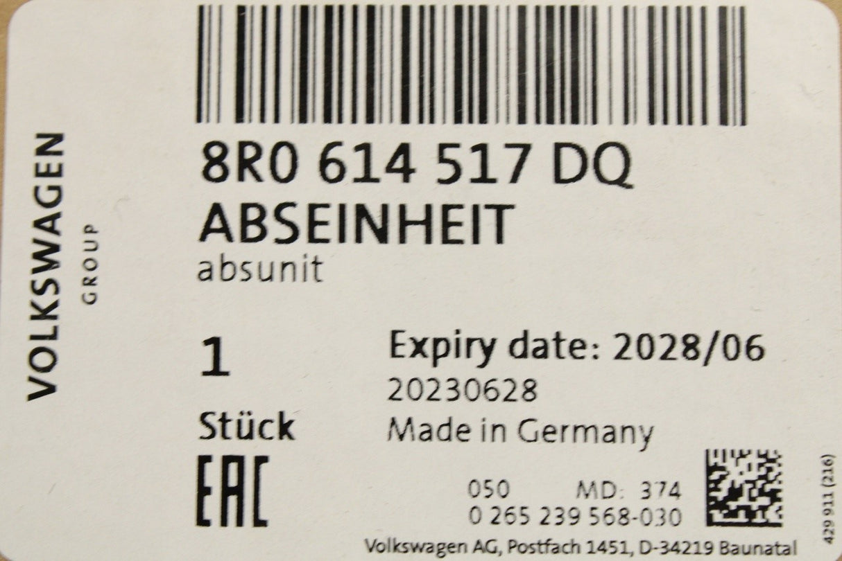 Audi Q5 2013-2017 ABS unit (Quattro) 8R0614517DQ