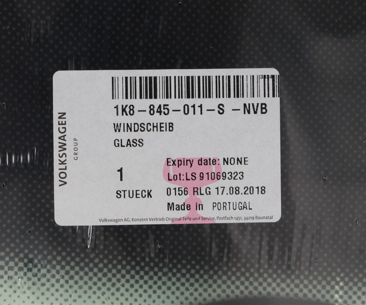 VW Scirocco 2009-2018 rain sensor windscreen glass 1K8845011S NVB