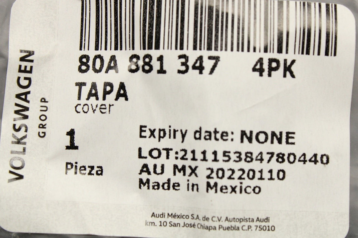 Audi Q5 2017-on seat rail end cap (front left) 80A881347 4PK