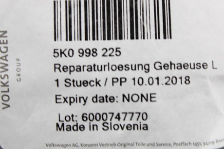 VW Golf MK6 2009-13 headlight mount repair kit set (left) 5K0998225