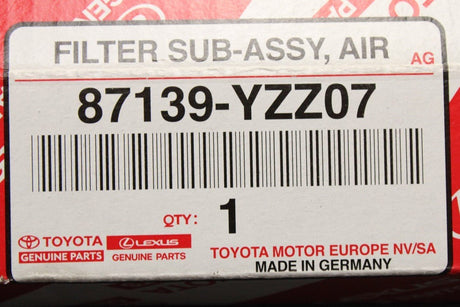 Toyota Avensis Corolla pollen filter 87139-YZZ07