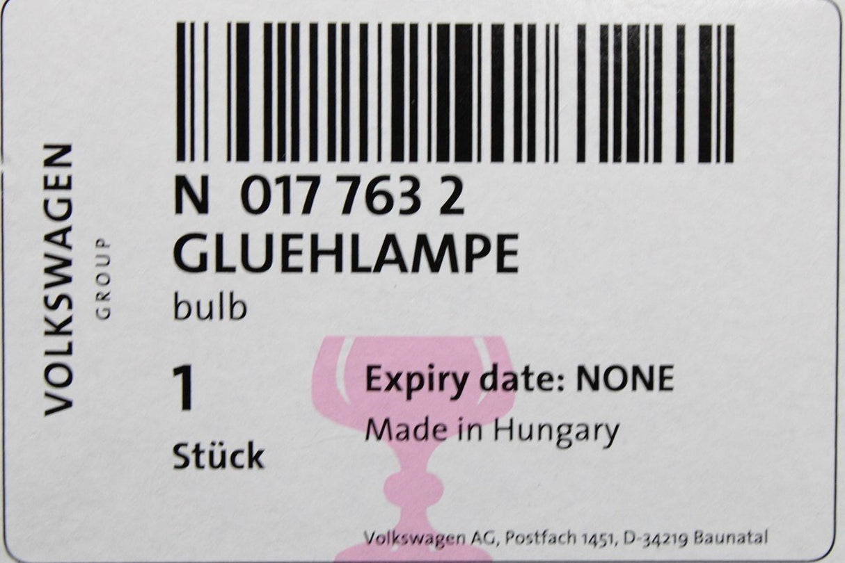 VW Audi Skoda SEAT halogen headlight bulb H4 12V 60/55W (x1) N0177632