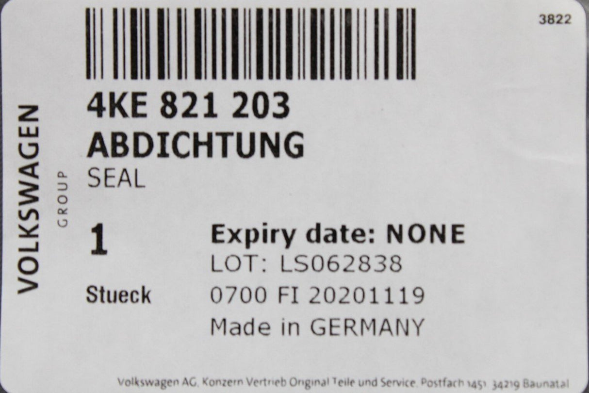 Audi e-tron 2019-on headlight/wing seal trim (left) 4KE821203