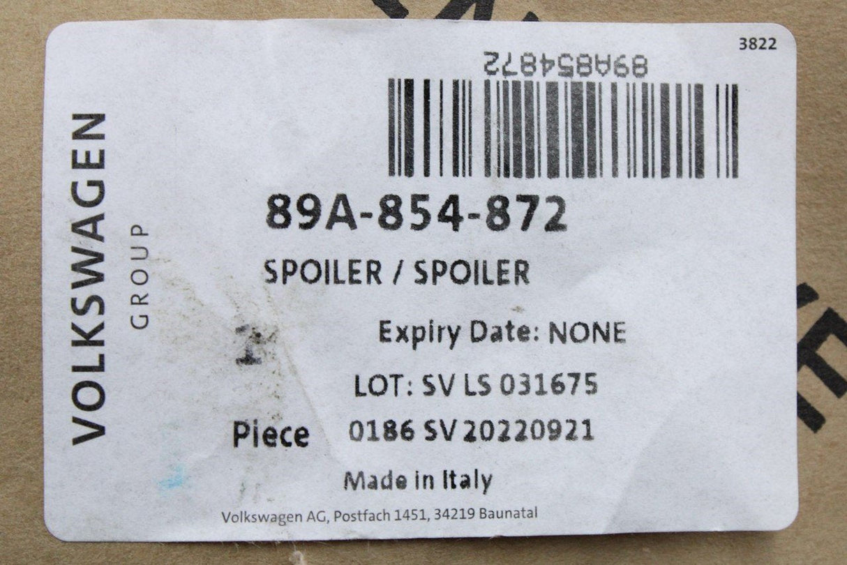 Audi Q4 E-Tron 2022-on boot lid spoiler (rear right) 89A854872