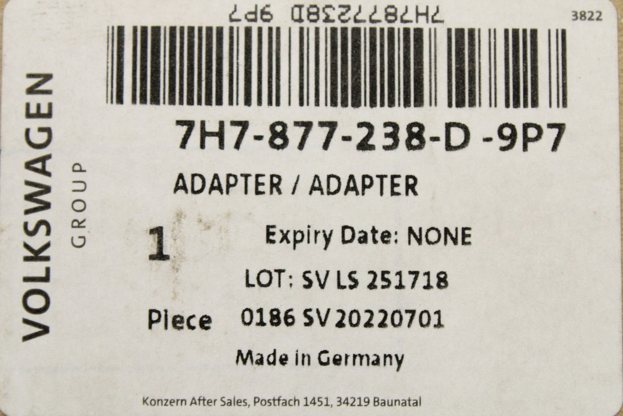 VW Transporter T6.1 2020-2024 awning rail adapter (rear) 7H7877238D 9P7
