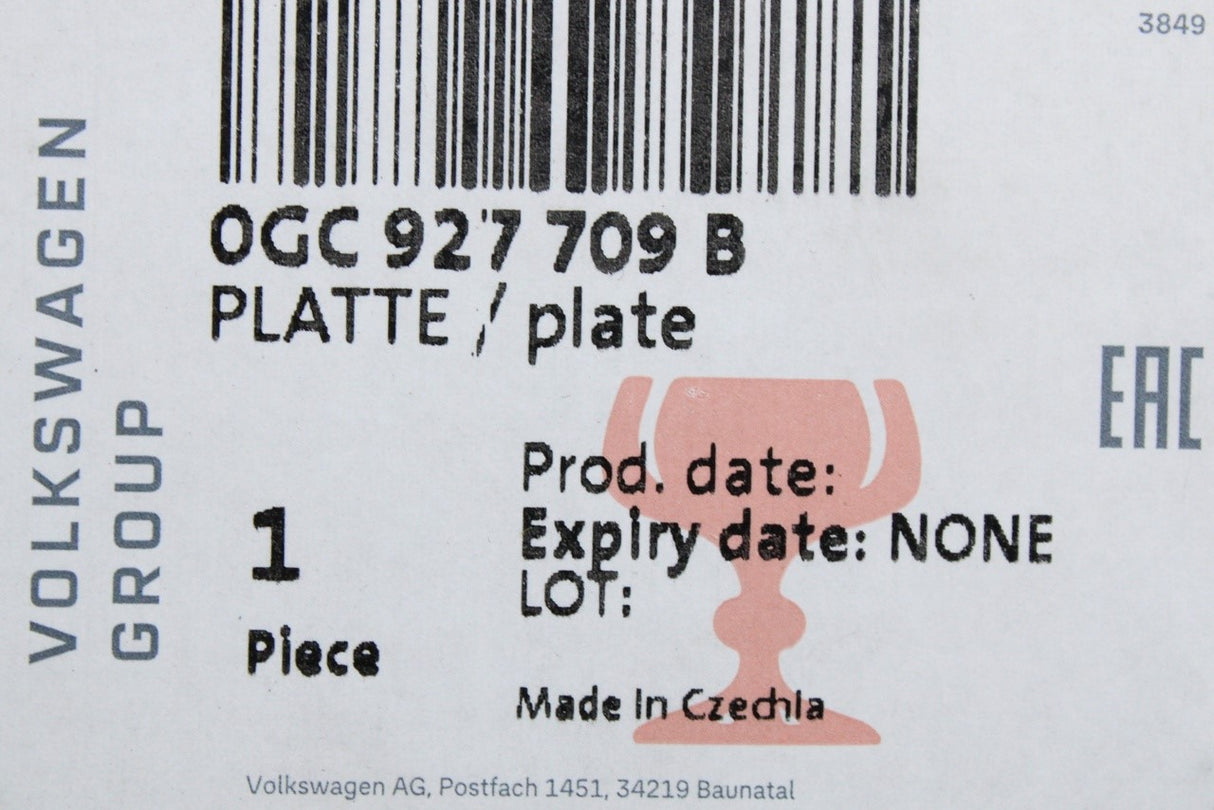 VW Audi Skoda SEAT 7 speed DSG contact plate (DQ380/DQ381) 0GC927709B