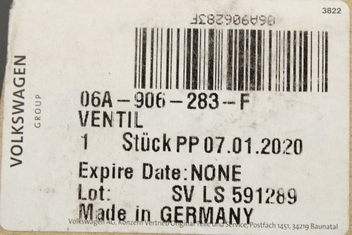 VW Beetle Skoda Octavia SEAT 1.9 TDI vacuum solenoid valve 06A906283F