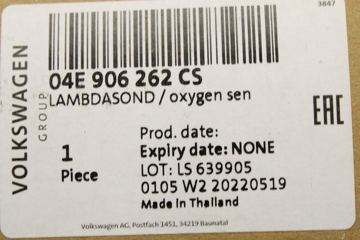VW Golf Audi A3 8V Skoda SEAT 1.2 1.4 1.5 TSI lambda sensor 04E906262CS