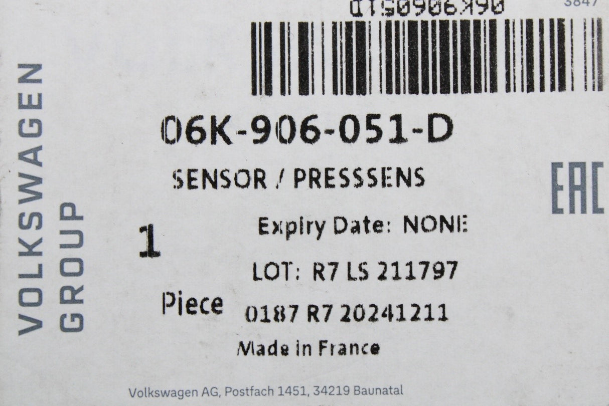 VW Audi Skoda SEAT 2.0 TFSI 3.0 TDI manifold pressure sensor 06K906051D