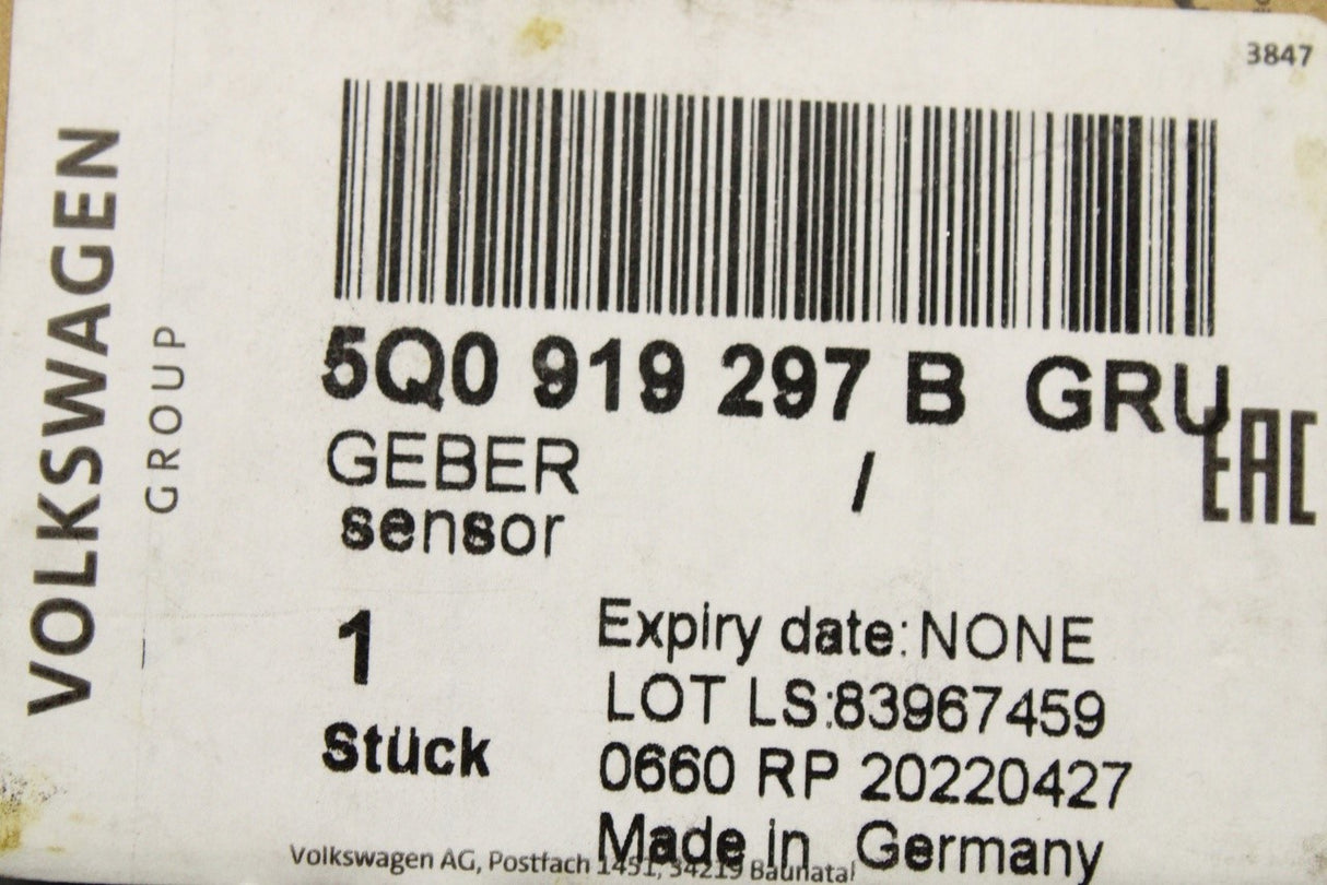 VW Golf Crafter Audi A3 A4 Skoda SEAT parking sensor (x1) 5Q0919297B GRU