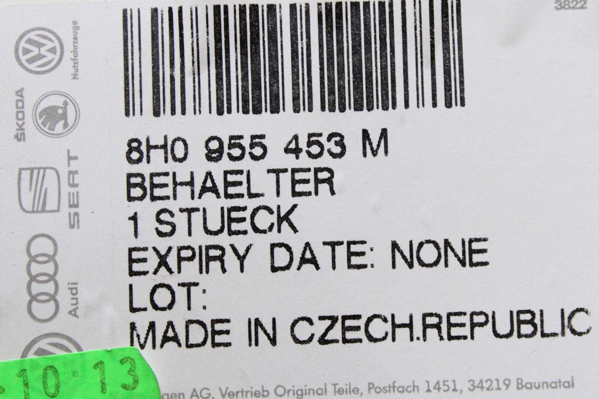 Audi S4 B6 B7 Cabriolet screen-wash fluid reservoir bottle 8H0955453M